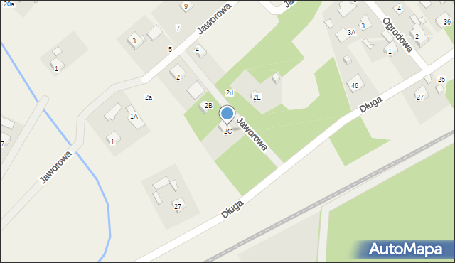 Franciszków, Jaworowa, 2C, mapa Franciszków