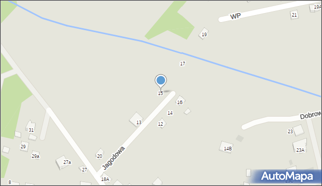 Gąbin, Jagodowa, 15, mapa Gąbin