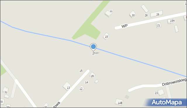 Gąbin, Jagodowa, 17, mapa Gąbin