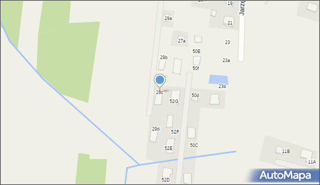 Gabryelin, Jarzębinowa, 29c, mapa Gabryelin