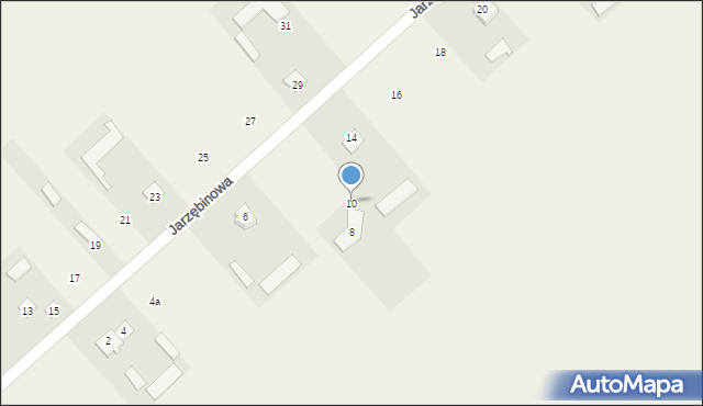 Garbów, Jarzębinowa, 10, mapa Garbów