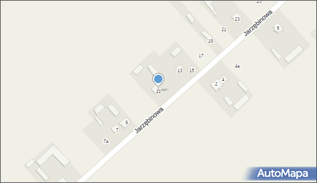 Garbów, Jarzębinowa, 11, mapa Garbów