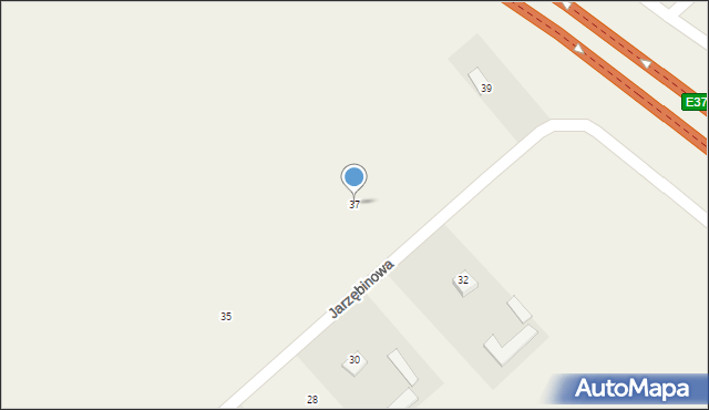 Garbów, Jarzębinowa, 37, mapa Garbów