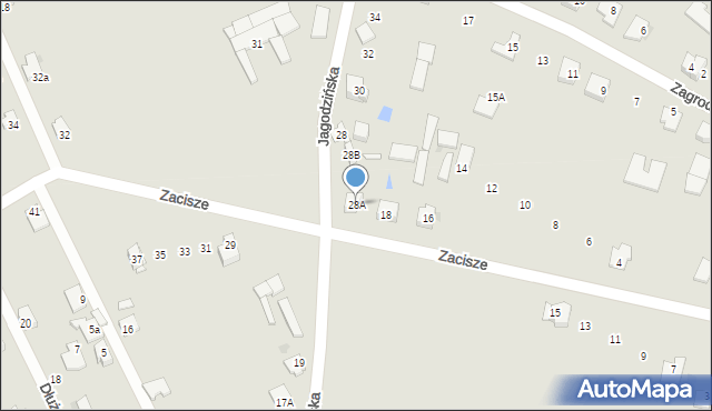 Garwolin, Jagodzińska, 28A, mapa Garwolin