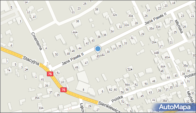 Garwolin, Jana Pawła II, 43, mapa Garwolin