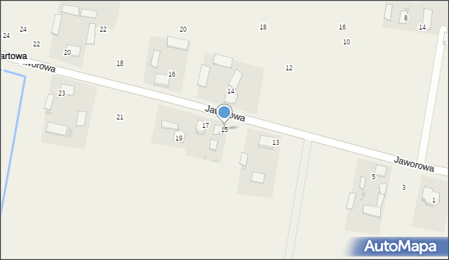 Gawartowa Wola, Jaworowa, 15, mapa Gawartowa Wola