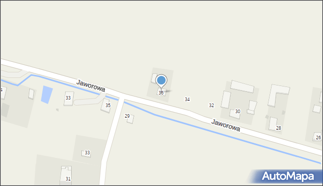 Gawartowa Wola, Jaworowa, 36, mapa Gawartowa Wola