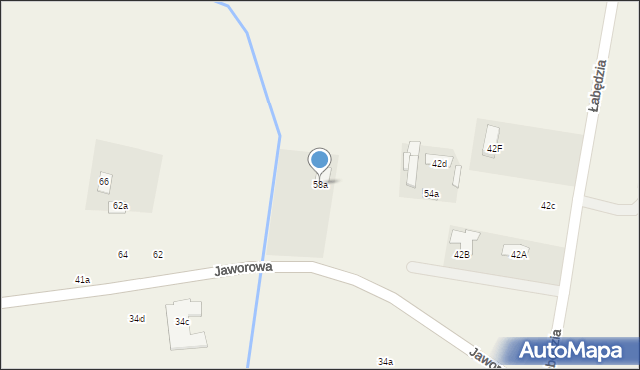 Gawartowa Wola, Jaworowa, 58a, mapa Gawartowa Wola