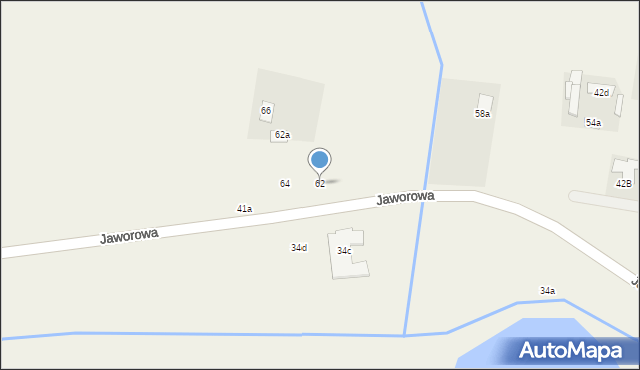 Gawartowa Wola, Jaworowa, 62, mapa Gawartowa Wola