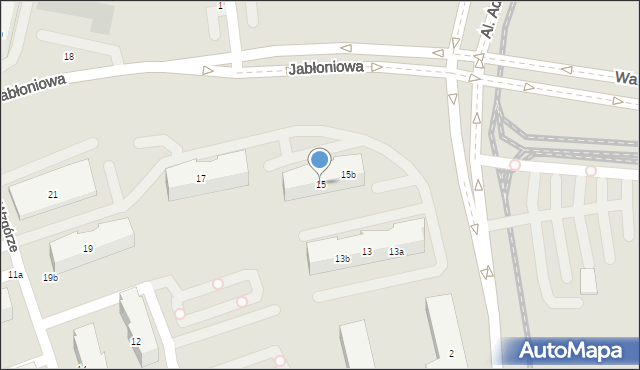 Gdańsk, Jabłoniowa, 15, mapa Gdańska