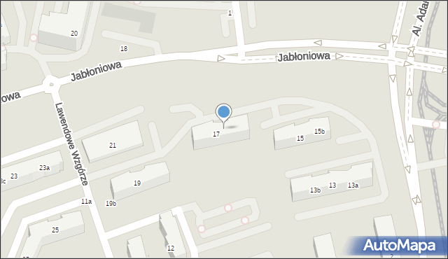 Gdańsk, Jabłoniowa, 17a, mapa Gdańska