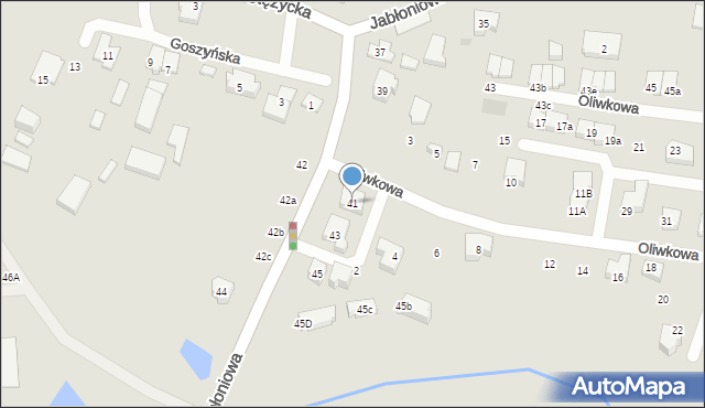 Gdańsk, Jabłoniowa, 41, mapa Gdańska