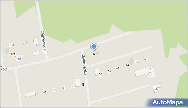 Gdańsk, Jagatowska, 82, mapa Gdańska