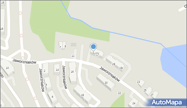 Gdańsk, Jaworzniaków, 17a, mapa Gdańska