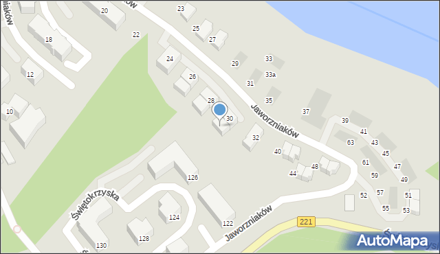 Gdańsk, Jaworzniaków, 30a, mapa Gdańska