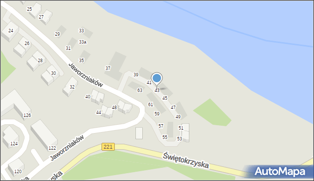 Gdańsk, Jaworzniaków, 43, mapa Gdańska