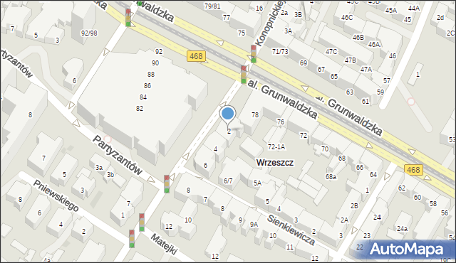 Gdańsk, Jaśkowa Dolina, 2, mapa Gdańska