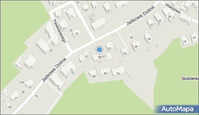 Gdańsk, Jaśkowa Dolina, 58, mapa Gdańska