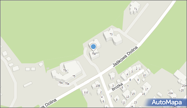 Gdańsk, Jaśkowa Dolina, 73c, mapa Gdańska