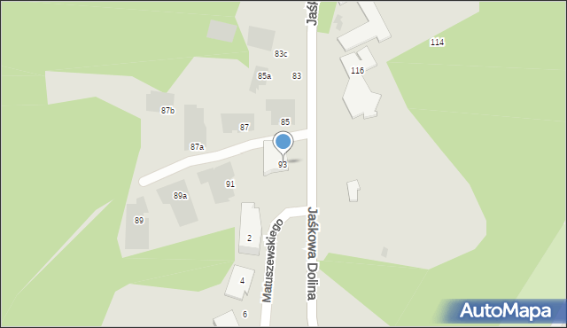 Gdańsk, Jaśkowa Dolina, 93, mapa Gdańska