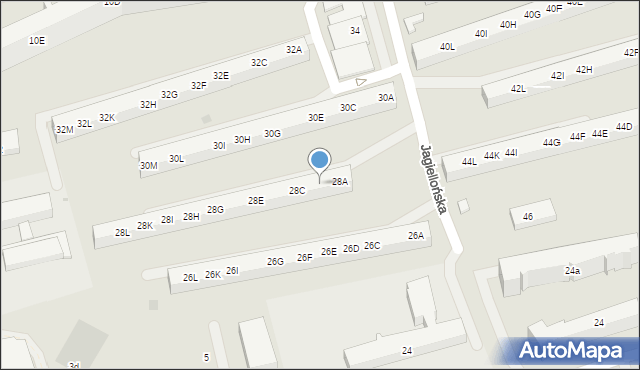 Gdańsk, Jagiellońska, 28B, mapa Gdańska