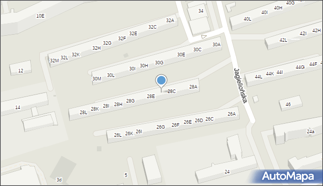 Gdańsk, Jagiellońska, 28D, mapa Gdańska