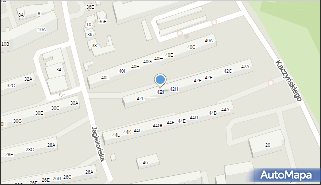 Gdańsk, Jagiellońska, 42I, mapa Gdańska