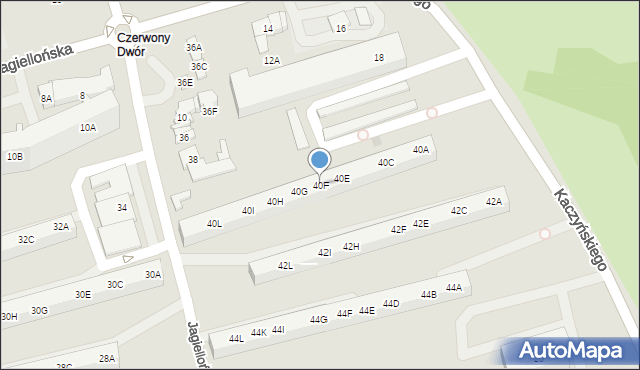 Gdańsk, Jagiellońska, 40F, mapa Gdańska