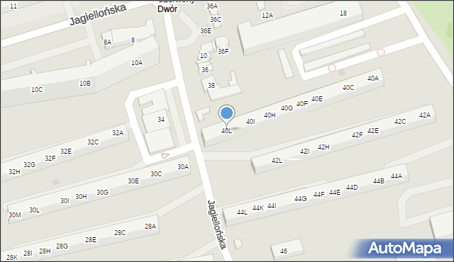 Gdańsk, Jagiellońska, 40L, mapa Gdańska