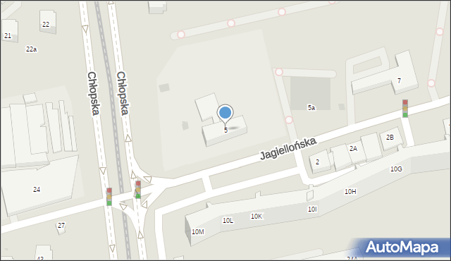 Gdańsk, Jagiellońska, 5, mapa Gdańska