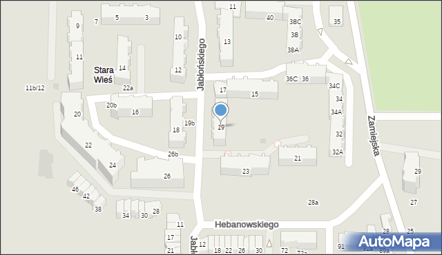 Gdańsk, Jabłońskiego Henryka Hubertusa, 19, mapa Gdańska