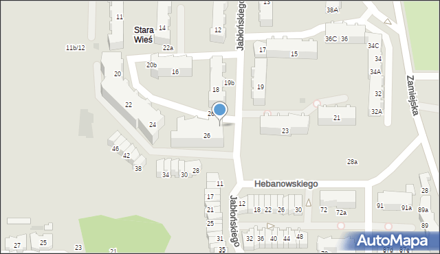 Gdańsk, Jabłońskiego Henryka Hubertusa, 23a, mapa Gdańska