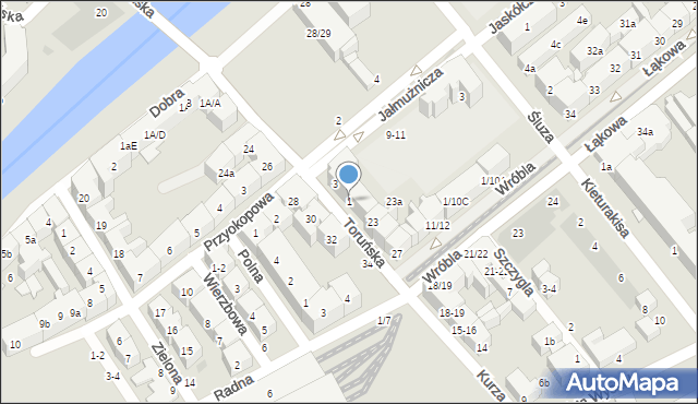 Gdańsk, Jałmużnicza, 1, mapa Gdańska