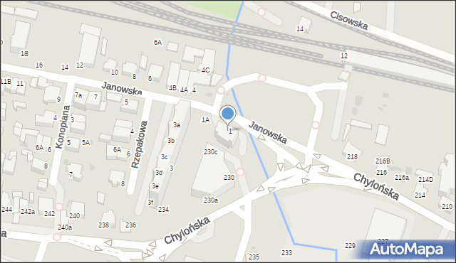 Gdynia, Janowska, 1, mapa Gdyni