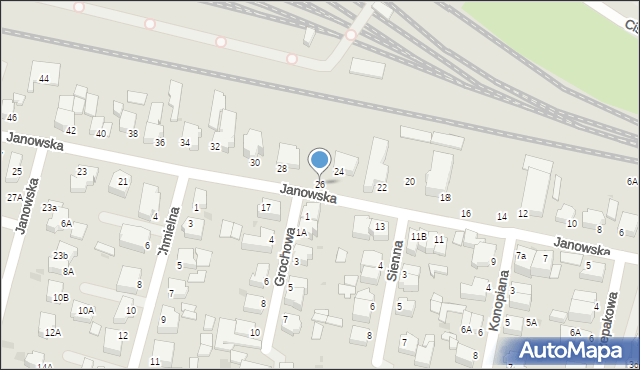Gdynia, Janowska, 26, mapa Gdyni