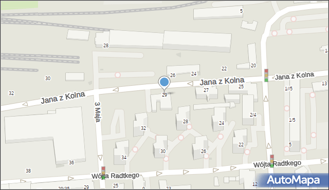 Gdynia, Jana z Kolna, 29, mapa Gdyni