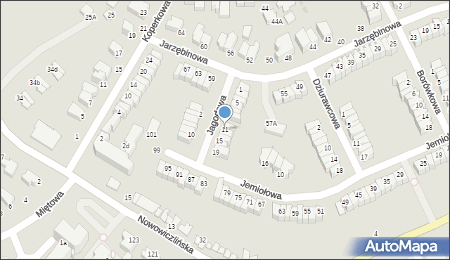 Gdynia, Jagodowa, 11, mapa Gdyni