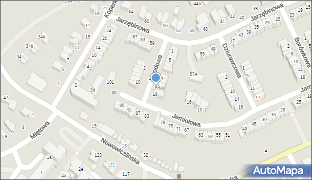 Gdynia, Jagodowa, 17, mapa Gdyni