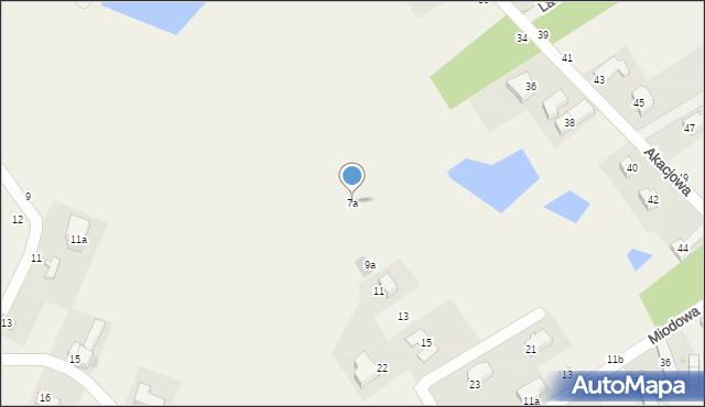 Gęsiniec, Jagodowa, 7a, mapa Gęsiniec