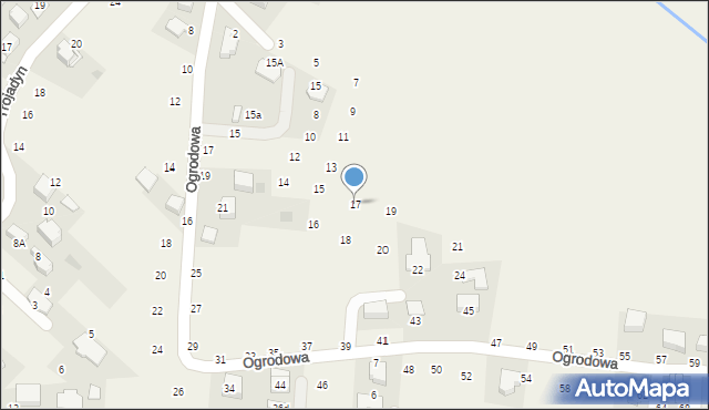 Giebułtów, Jagodowa, 17, mapa Giebułtów