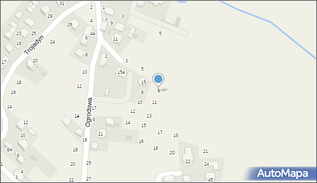 Giebułtów, Jagodowa, 9, mapa Giebułtów