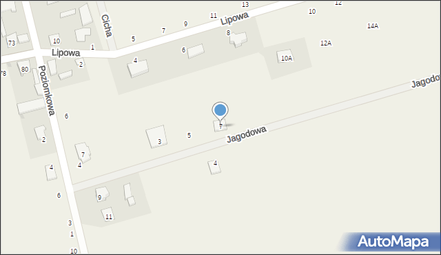 Giełczyn, Jagodowa, 7, mapa Giełczyn