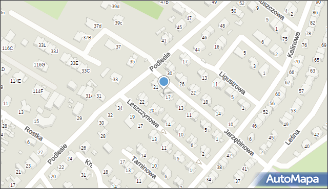 Gliwice, Jarzębinowa, 19, mapa Gliwic