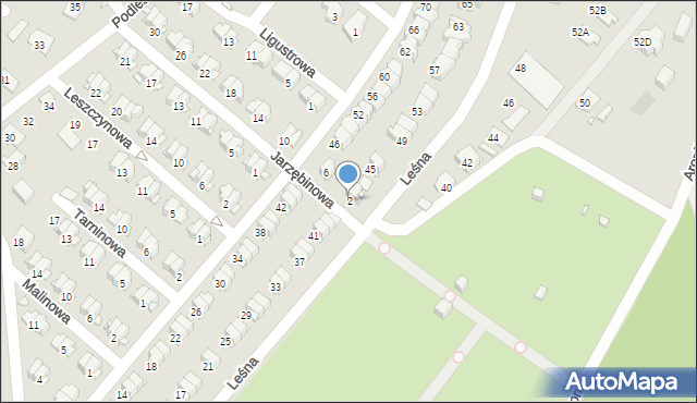 Gliwice, Jarzębinowa, 2, mapa Gliwic