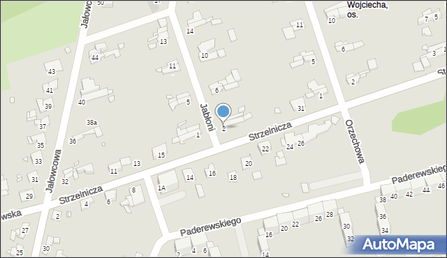 Gliwice, Jabłoni, 2, mapa Gliwic
