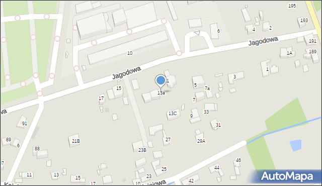 Gliwice, Jagodowa, 13a, mapa Gliwic