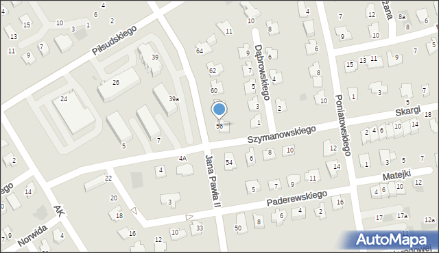 Głogów Małopolski, Jana Pawła II, 56, mapa Głogów Małopolski