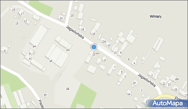 Głogówek, Jagiellońska, 11, mapa Głogówek