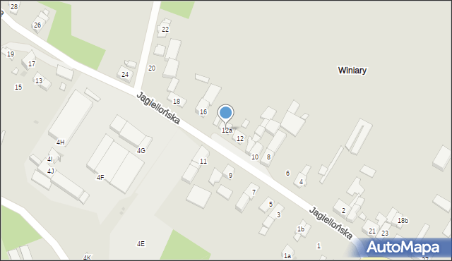 Głogówek, Jagiellońska, 12a, mapa Głogówek