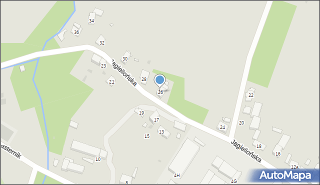 Głogówek, Jagiellońska, 26, mapa Głogówek